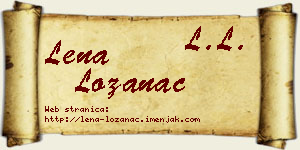 Lena Lozanac vizit kartica